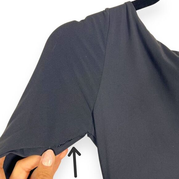 Chiara Boni La Petite Robe Black Knee Length Jersey Kaya Sheath Dress Size 38 - Picture 9 of 13